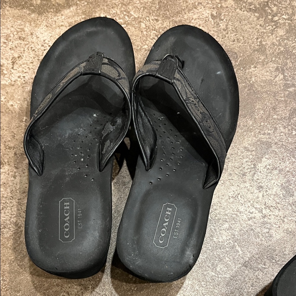 Coach Black Sandals